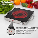 Переносна компактна настільна електроплита (електроплитка) на 1 конфорку Profi Cook інфрачервона плита, фото 8