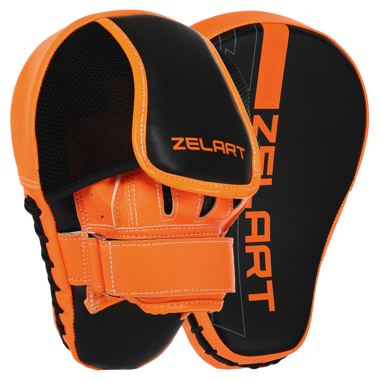 Лапа вигнута (2 шт.) Zelart Fight Gear 9057 розмір 26x19,5x8 см Black-Orange