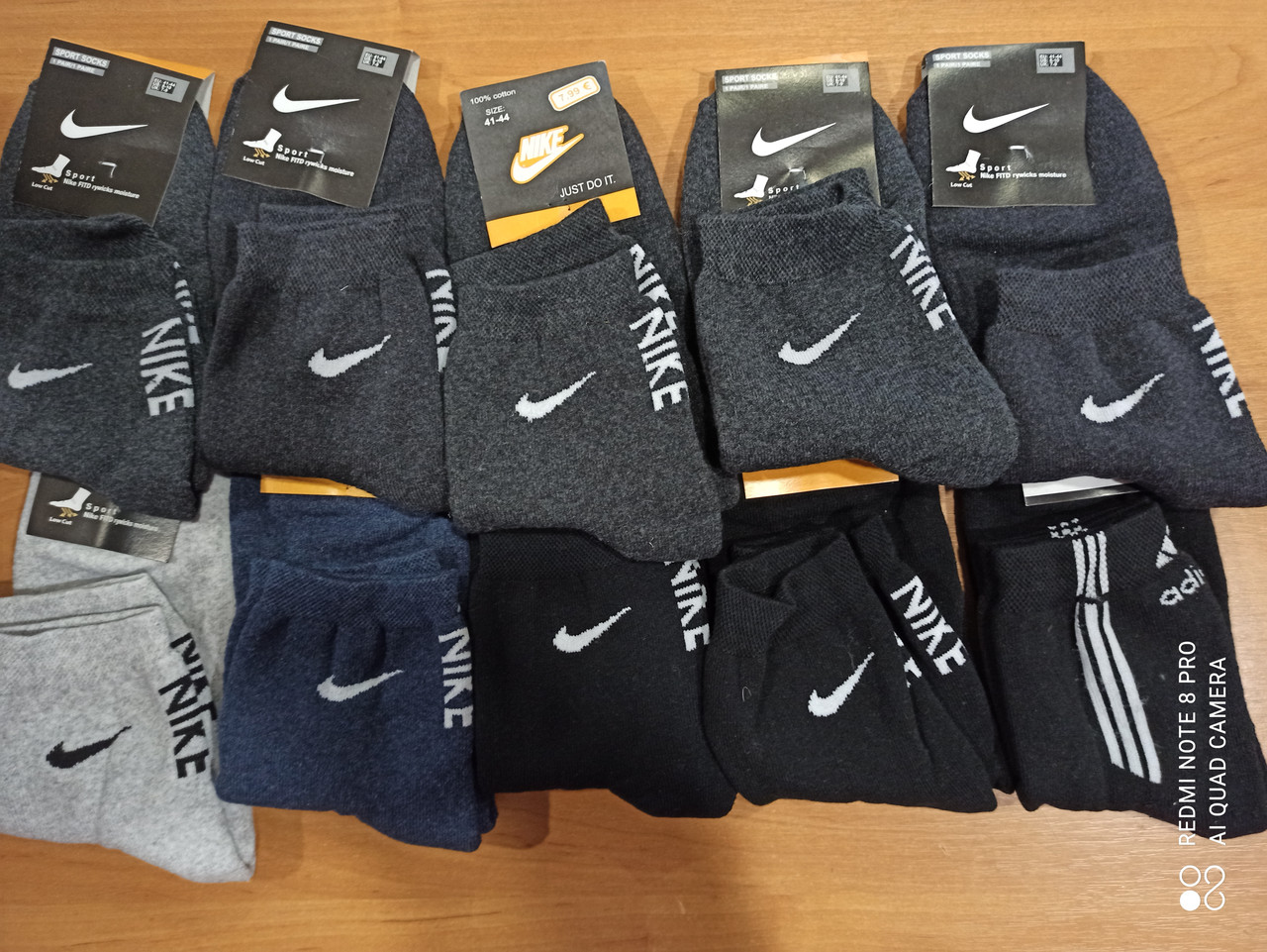 Шкарпетки чоловічі NIKE, ADIDAS, FILA, PUMA, спортивні, махрові, середньої висоти, розмір 41-44