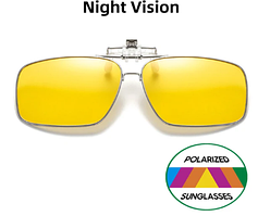 Накладка-кліпса на окуляри для водіїв (Polaroid) колір жовтий VIVIBEE UV400, юнісекс