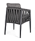 Стілець садовий з підлокітниками JACINTA CHARC сірий, метал, фото 2