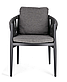 Стілець садовий з підлокітниками JACINTA CHARC сірий, метал, фото 3
