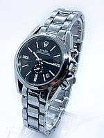 Годинник жіночий наручний Rolex (Ролекс), срібло з чорним циферблатом ( код: IBW900SB )