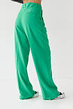 Жіночі вільні штани зі стрілками QU STYLE — зелений колір, XS/S (є розміри), фото 2