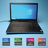 Ноутбук Dell Precision 7710 (i7-6920HQ/RAM 32GB DDR4/SSD 128GB + HDD 1TB/Quadro M3000M) Б/В (7011(22))