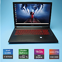 Ноутбук MSI GL73 8RD (i7-8750H/RAM 16GB DDR4/SSD 240GB + HDD 1TB/GTX 1050 Ti) Б/В (6398)