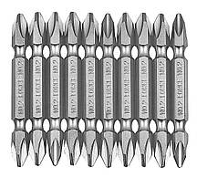 Набір біт хрестових Philips, двосторонні РН.2, L = 45 мм, 10 пр. (FORCE 2101)