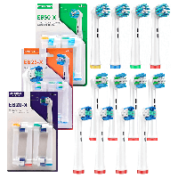 Насадки набор 12 шт для зубных щеток Oral B Cross Action EB50-X и Floss Action EB25-X и Precision Clean EB20-X