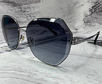 Солнцезащитные очки женские геометрия с линзами градиент в металлической оправе с тонкими дужками