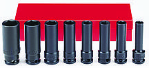 3/8" Набір головок 6-г. глибоких ударних 8 пр. (FORCE 3084)