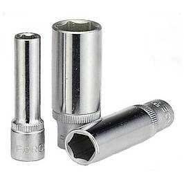 1/4" Головки торцевые шестигранные длинные
