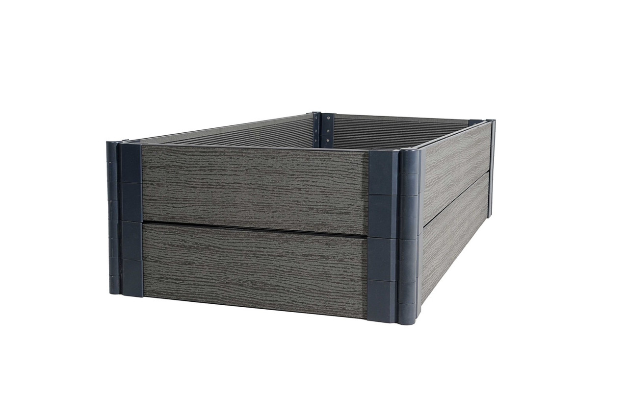 Висока тепла голандська грядка ДПК Графіт 600х1200х150мм