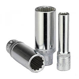 1/4" Головки торцевые 12-граные длинные