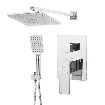Душова система з тропічним душем VENTA BR625SC прихованого монтажу хром квадратна