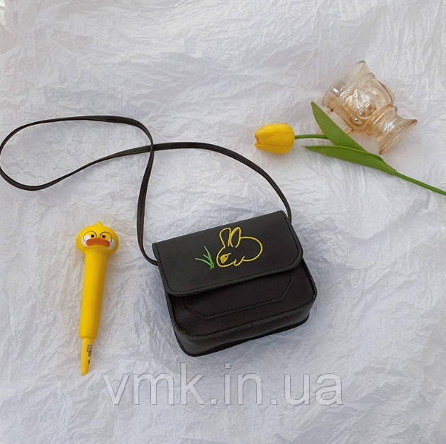 Сумочка дитяча через плече з малюнком Чорний, фото 1