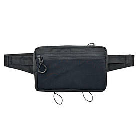 Чоловіча сумка бананка маленька на пояс тактична, мультикам з трикотажною вставкою, матеріал Оксфорд