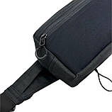 Чоловіча сумка бананка маленька на пояс тактична, мультикам з трикотажною вставкою, матеріал Оксфорд, фото 2