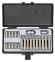 3/8" і 1/2" Набір біт Torx з отвором 22 пр. (Т10Н-Т55Н) (FORCE 4222)