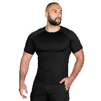 CamoTec футболка Thorax 2.0 Highcool Black, мужская нательная футболка, тактическая потоотводная футболка