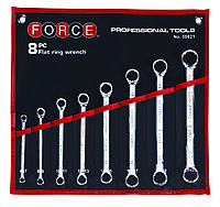 Набор ключей накидных, отогнутые на 15° 8 пр. (6-22 мм) (FORCE 50821A)