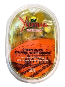 Оливки Yunus з сиром, 250 г, 12 уп/ящ