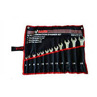 Набір ключів ріжково-накидних на полотні 12 пр. (6-22 мм) (BAUM 30-12M)