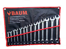 Набір ключів ріжково-накидних на полотні 14 пр. (6-32 мм) (BAUM 30-14M)