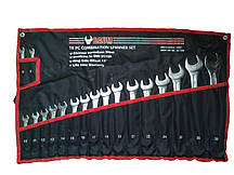 Набір ключів ріжково-накидних на полотні 18 пр. (8-32 мм) (BAUM 30-18M)