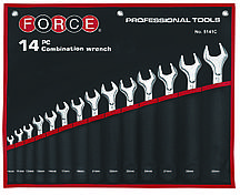 Набір ключів ріжково-накидних на полотні 14 пр. (10-32 мм) (FORCE 5141C)