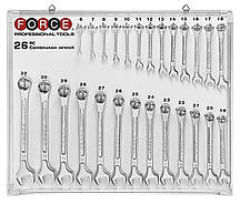 Набір ключів ріжково-накидних на стенді 26 пр. (6-32 мм) (FORCE 5261)