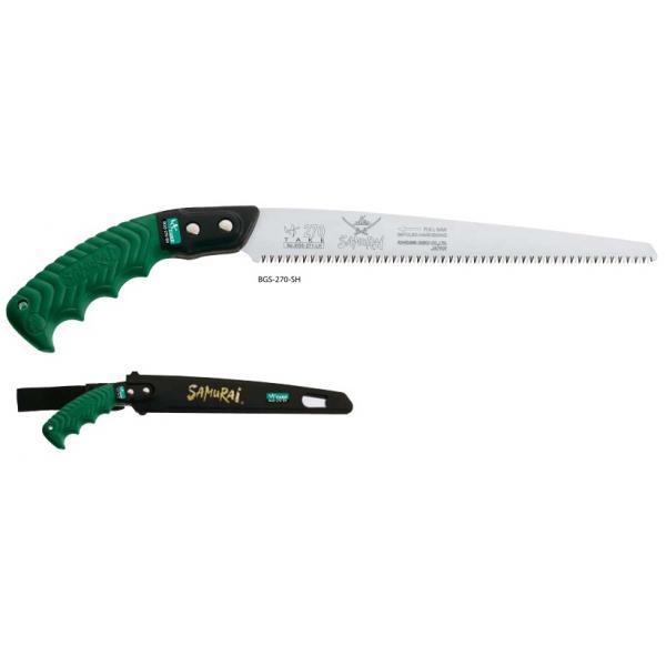 Пила з прямим полотном у чохлі, з поясним кріпленням (L = 270 мм/1,7 мм) (Samurai BGS-270-SH)