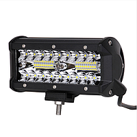 Фара LED прямоугольная 120W, 40 ламп (смешанный луч) 10-32V 6000K длина: 165 мм, толщина: 65 мм