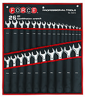 Набір ключів ріжково-накидних на полотні 26 пр. (6-32 мм) (FORCE 5261C)