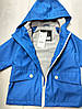 Водонепроникна куртка на флісі синя однотонна George 80/86, 110/116, 116/122см, фото 2