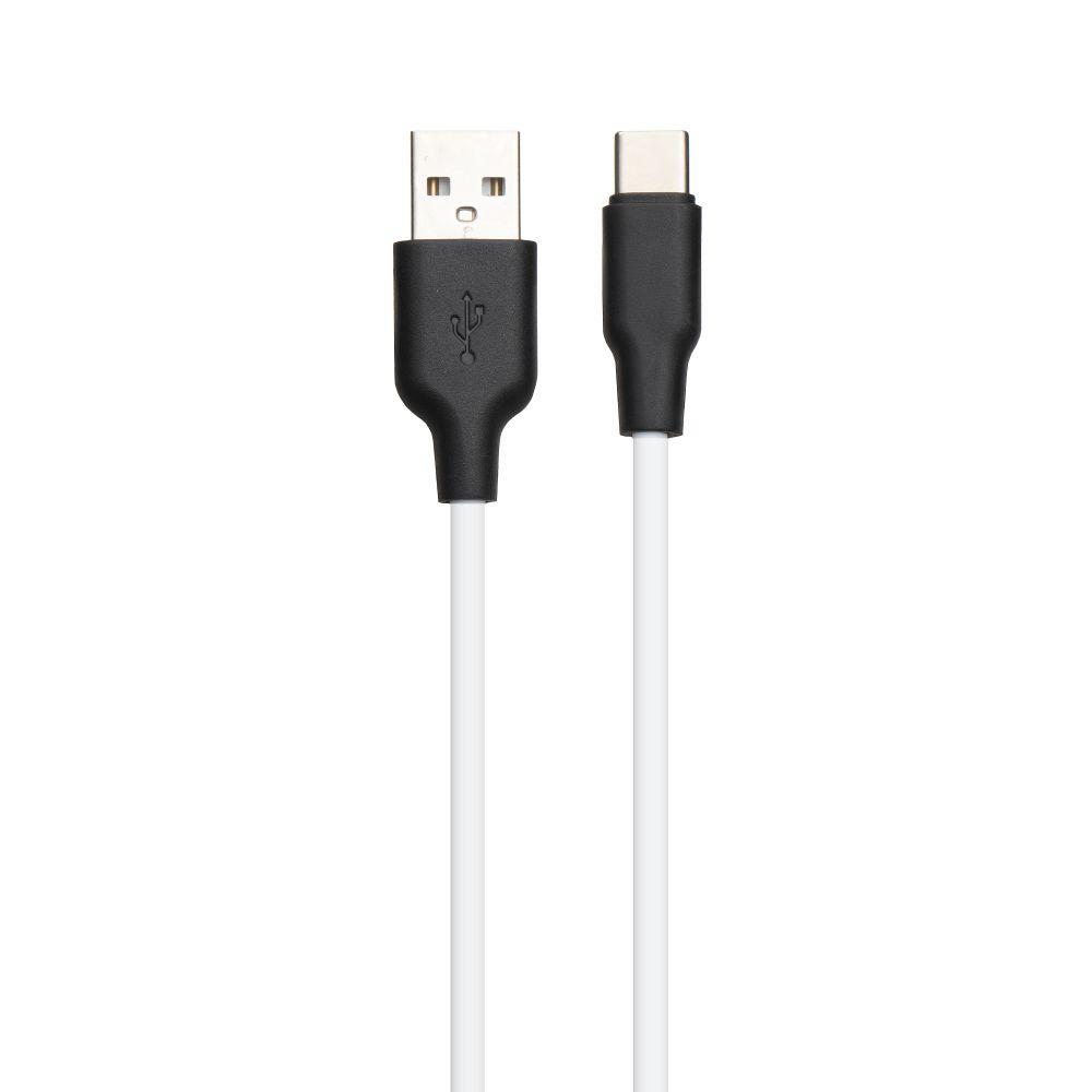 Кабель USB Hoco X21 Plus Silicone Type-C 2m Колір Чорно-Білий