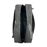 Чоловіча сумка бананка маленька на пояс тактична, мультикам блек з трикотажною вставкою, матеріал Кордура, фото 5