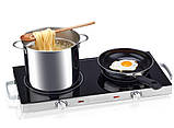 Потужна настільна електроплита на дві (2) конфорки HEINRICH'S 2800 Вт HDK 8696 Електричні плити кухонні, фото 2