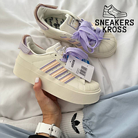 Женские кроссовки Adidas Superstar Bonega Purple Macaron, Кроссовки adidas Originals Superstar белые