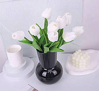 Цветы декоративные тюльпаны белые 10 штук из искусственного материала, цветы реалистичные в вазу для декора