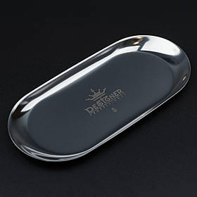 Металевий плоский лоток Дизайнер (розмір - 18 х 8,7 см.) для зберігання інструментів та декору - S Silver