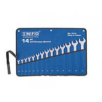 Набір ключів ріжково-накидних 14 пр. (10-32 мм) (INFO 9141 I)