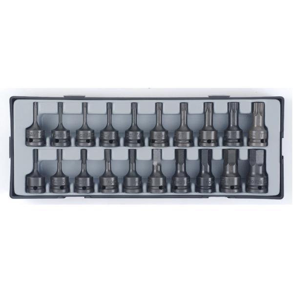 1/2" Набір головок-біт ударних 20 пр. (в ложементі) (FORCE T4205)