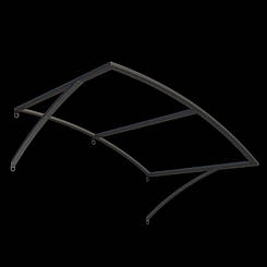 Каркас Козирка 2000х1500х500 Навіс металевий для захисту вхідних груп, магазину, приміщення ККоз-06