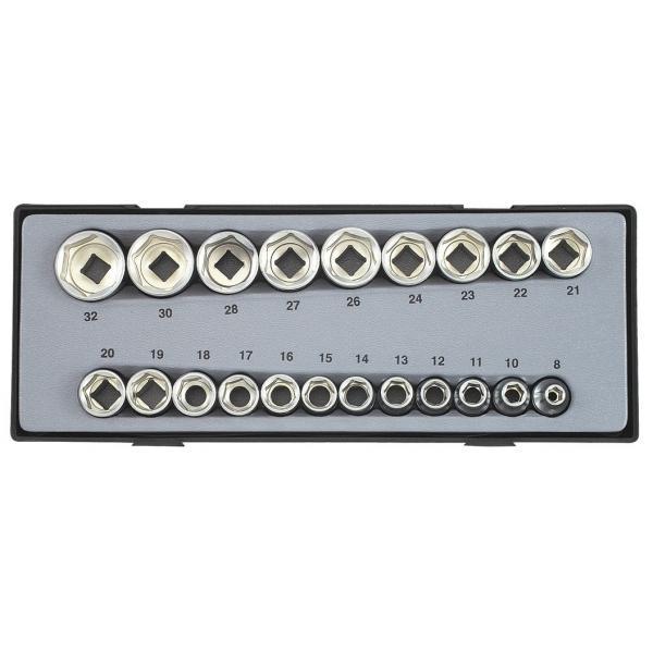 1/2" Набір головок 6-г. 21пр. (FORCE T4212)