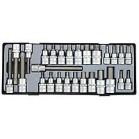 3/8", 1/2" Набір головок-біт 6-гр. (HEX) і Spline 27 пр. (в ложементі) (FORCE T4281)