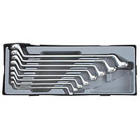 Набір ключів накидних, відігнуті на 75° 8 пр. (в ложементі) (FORCE T5081)