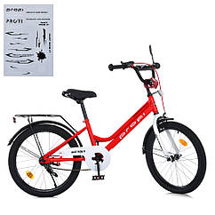 Дитячий двоколісний велосипед для хлопчика PROFI 20 дюймів MB 20031-1 NEO дзвіночок, ліхтар, червоно-білий