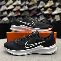 Мужские кроссовки оригинал Nike Downshifter 11 черные сетка для бега