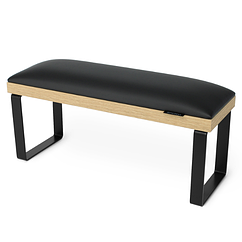 Підставка для манікюру на знімних чорних металевих ніжках Spenvi Loft Black на коричневій основі