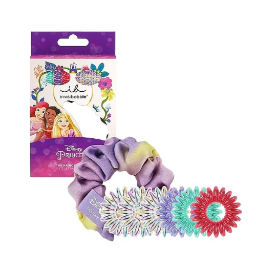 Подарунковий набір резинок для дівчинки InvisiBobble Kids Set Disney The Princesses 7 шт, фото 1